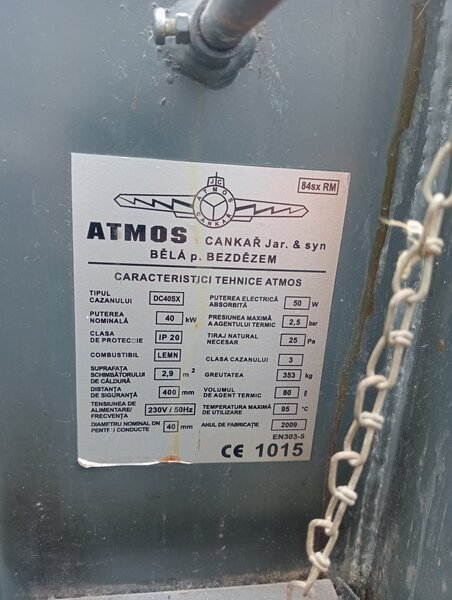 Vand centrala pe lemne ATMOS,